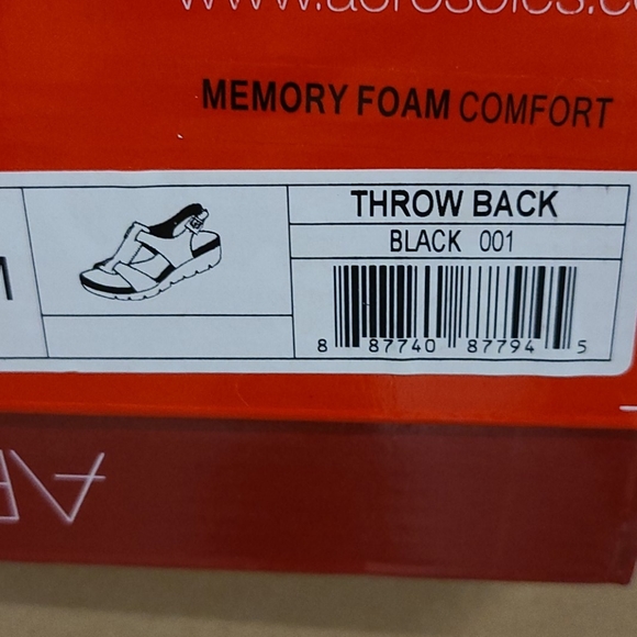 New! AEROSOLES Throw Back Black Sandal US 5 - Picture 4 of 4